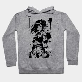 Kawaii Anime Girl Wearing Tshirt 05 Hoodie